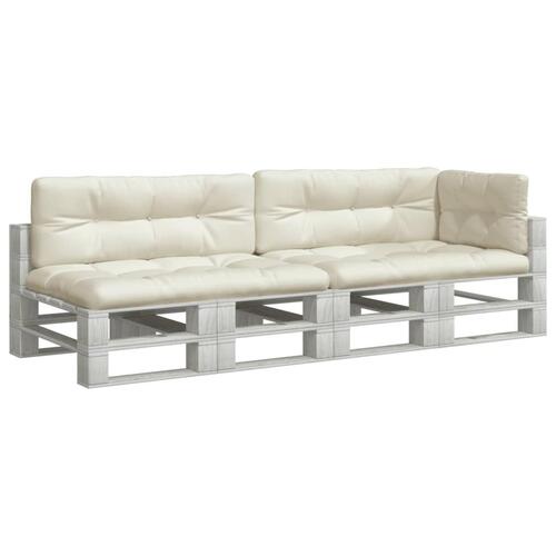 Pallehynder 5 stk. stof cremefarvet