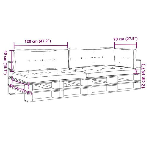 Pallehynder 5 stk. stof cremefarvet