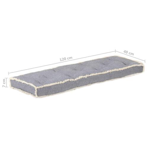 Hynde til pallesofa 120x40x7 cm antracitgrå