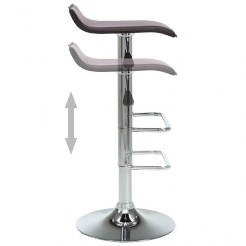 Barstole 2 stk. kunstlæder brun