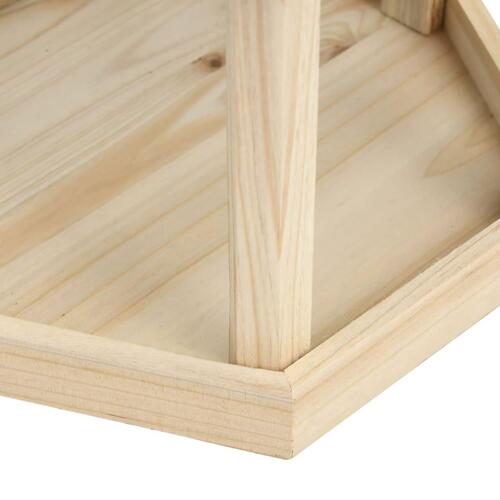 Fuglefoderhus 33x30 cm ottekantet massivt fyrretræ