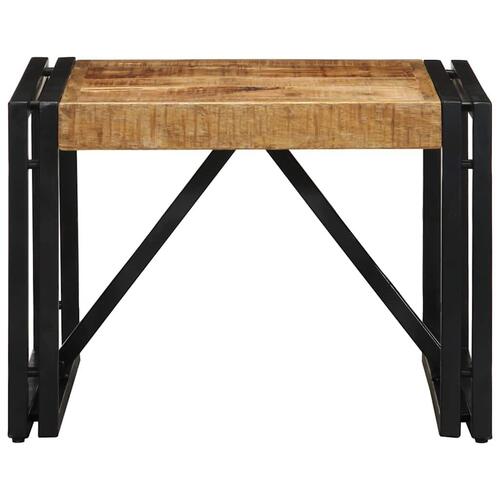Sofabord 50x50x35 cm massivt ru mangotræ