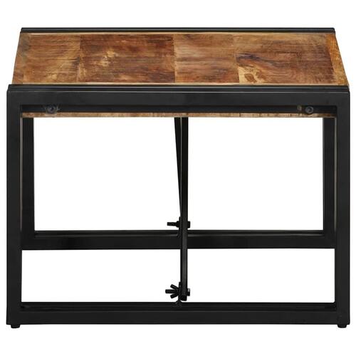 Sofabord 50x50x35 cm massivt ru mangotræ