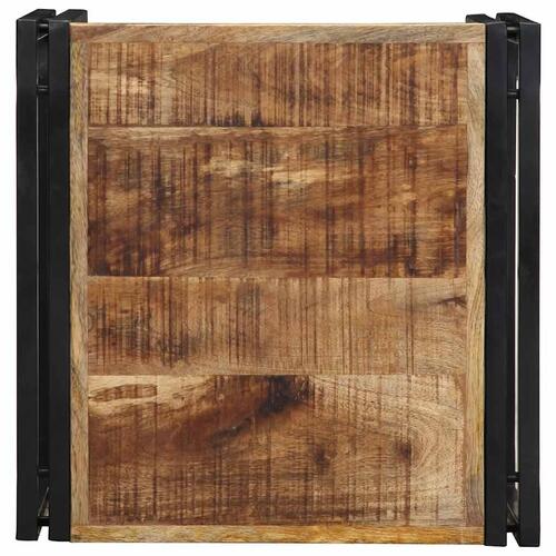 Sofabord 50x50x35 cm massivt ru mangotræ