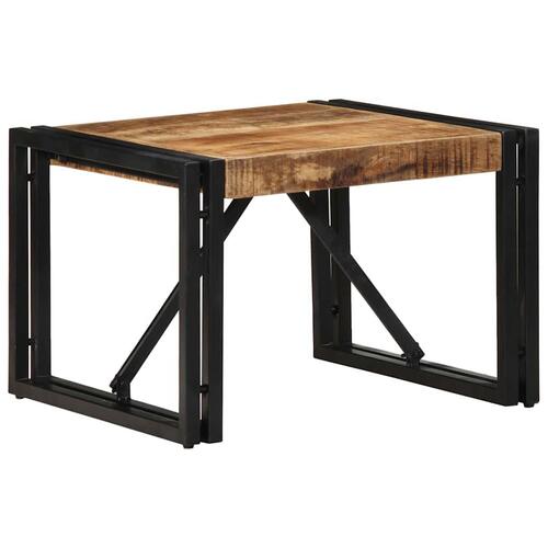 Sofabord 50x50x35 cm massivt ru mangotræ