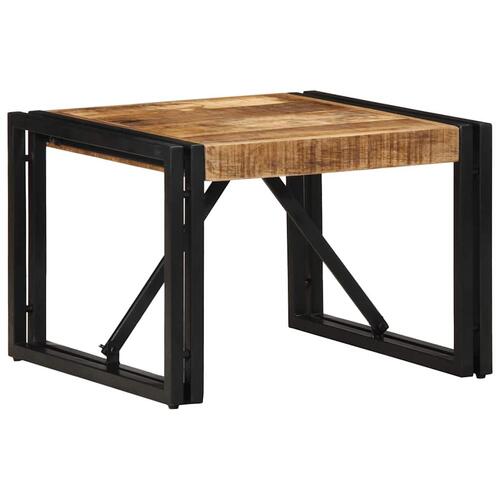 Sofabord 50x50x35 cm massivt ru mangotræ