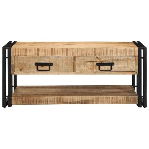 Sofabord 90x50x38 cm massivt ru mangotræ