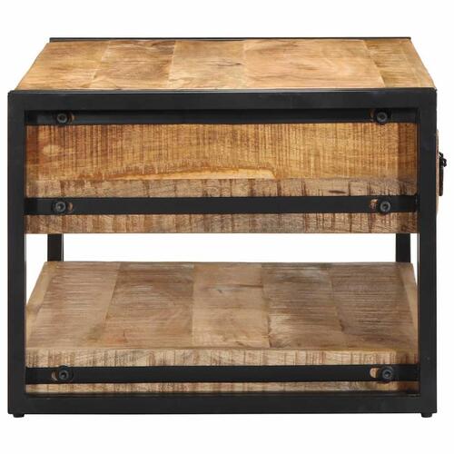 Sofabord 90x50x38 cm massivt ru mangotræ