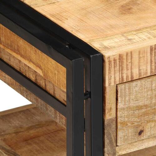 Sofabord 90x50x38 cm massivt ru mangotræ