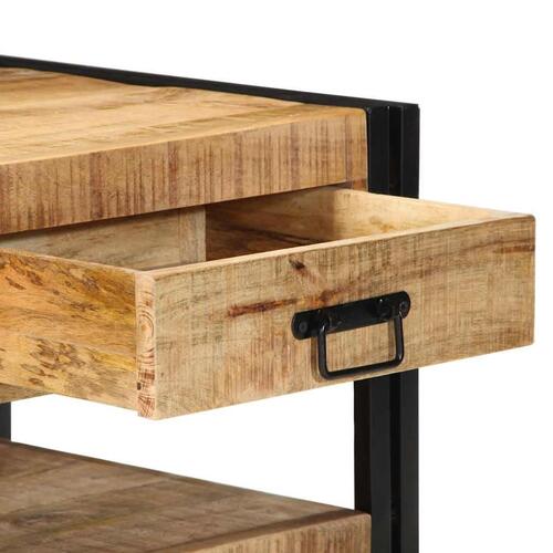 Sofabord 90x50x38 cm massivt ru mangotræ