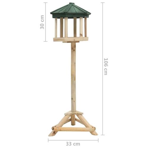 Stående fuglefoderhus 33x110 cm massivt fyrretræ