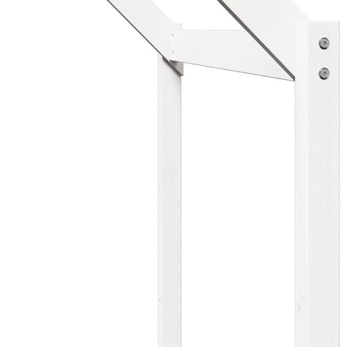 Køjeseng med tag 90x190 cm massivt fyrretræ hvid