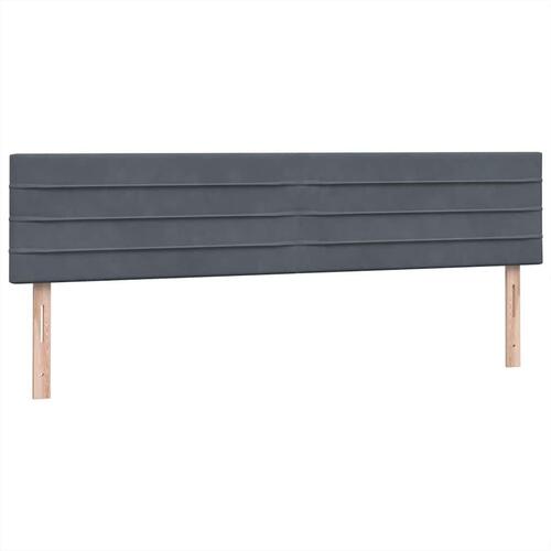 Kontinentalseng med madras 180x220 cm fløjl mørkegrå