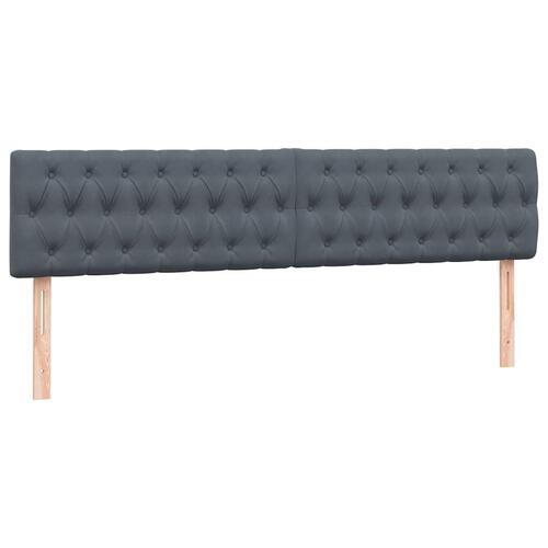 Kontinentalseng med madras 180x220 cm fløjl mørkegrå
