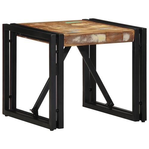 Sofabord 40x40x35 cm massivt genbrugstræ flerfarvet