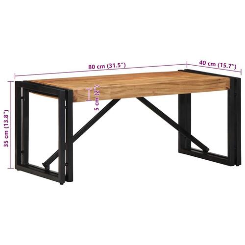 Sofabord 80x40x35 cm massivt akacietræ