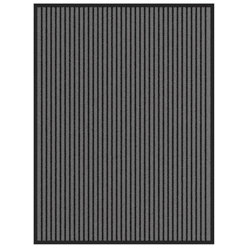 Dørmåtte Stribe Sort og Grå 90x120 cm