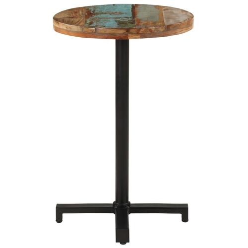 Bistrobord Ø50x75 cm rund massivt genbrugstræ