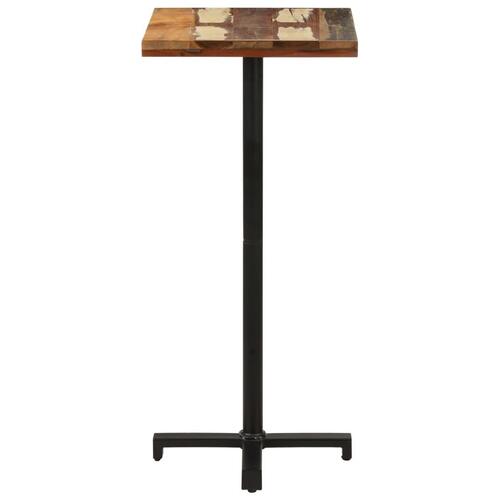Bistrobord 50x50x110 cm firkantet massivt genbrugstræ