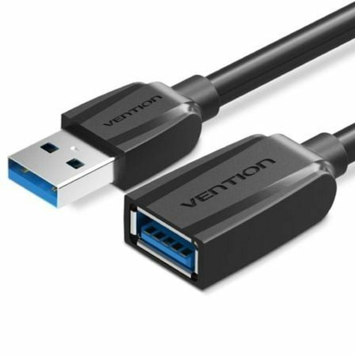 USB-kabel forlænger Vention - USB-A han til USB-A hun, sort 2 m