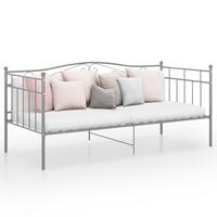 Sengestel til udtræksseng 90x200 cm metal grå