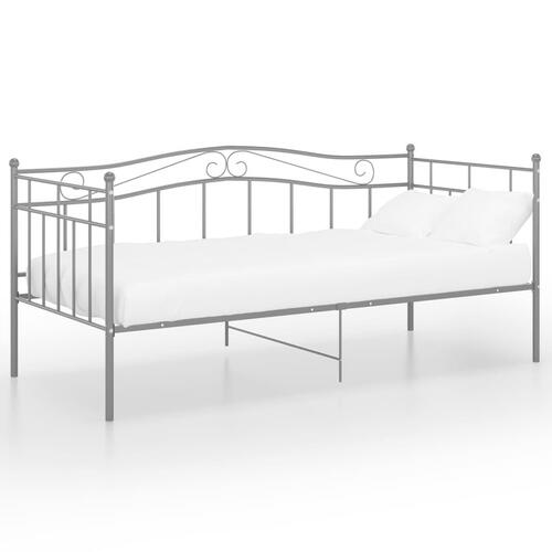 Sengestel til udtræksseng 90x200 cm metal grå