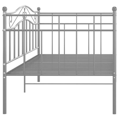 Sengestel til udtræksseng 90x200 cm metal grå