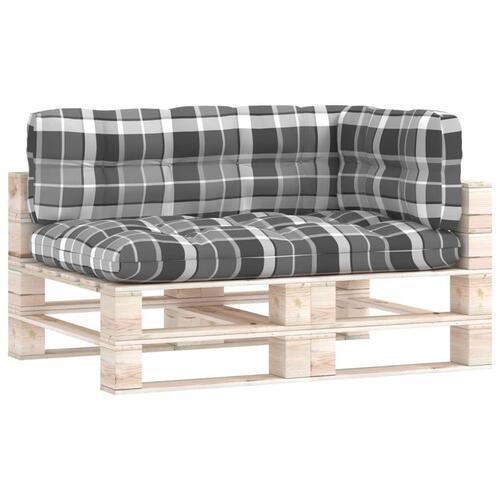 Pallehynder 3 stk. stof gråternet