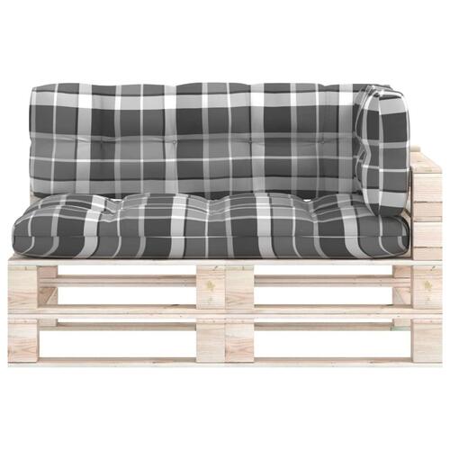 Pallehynder 3 stk. stof gråternet