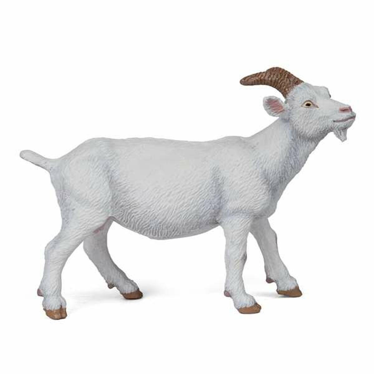 Papo nanny goat figur - hvid PVC dyrefigur