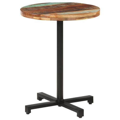 Bistrobord Ø60x75 cm rundt massivt genbrugstræ
