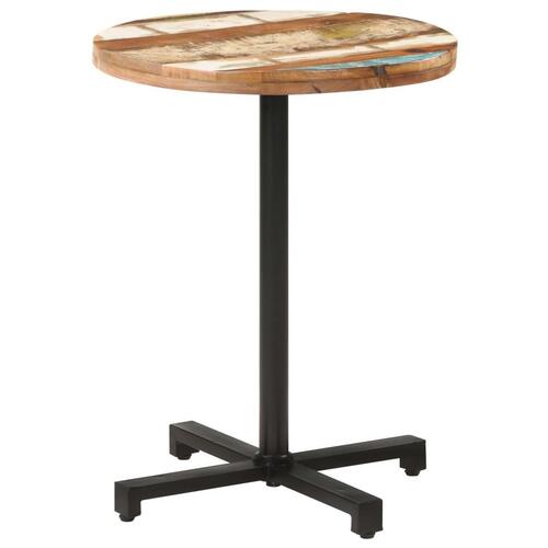 Bistrobord Ø60x75 cm rundt massivt genbrugstræ