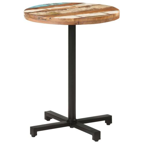 Bistrobord Ø60x75 cm rundt massivt genbrugstræ