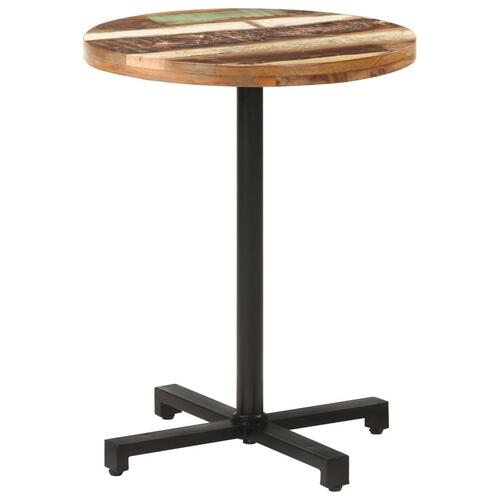Bistrobord Ø60x75 cm rundt massivt genbrugstræ