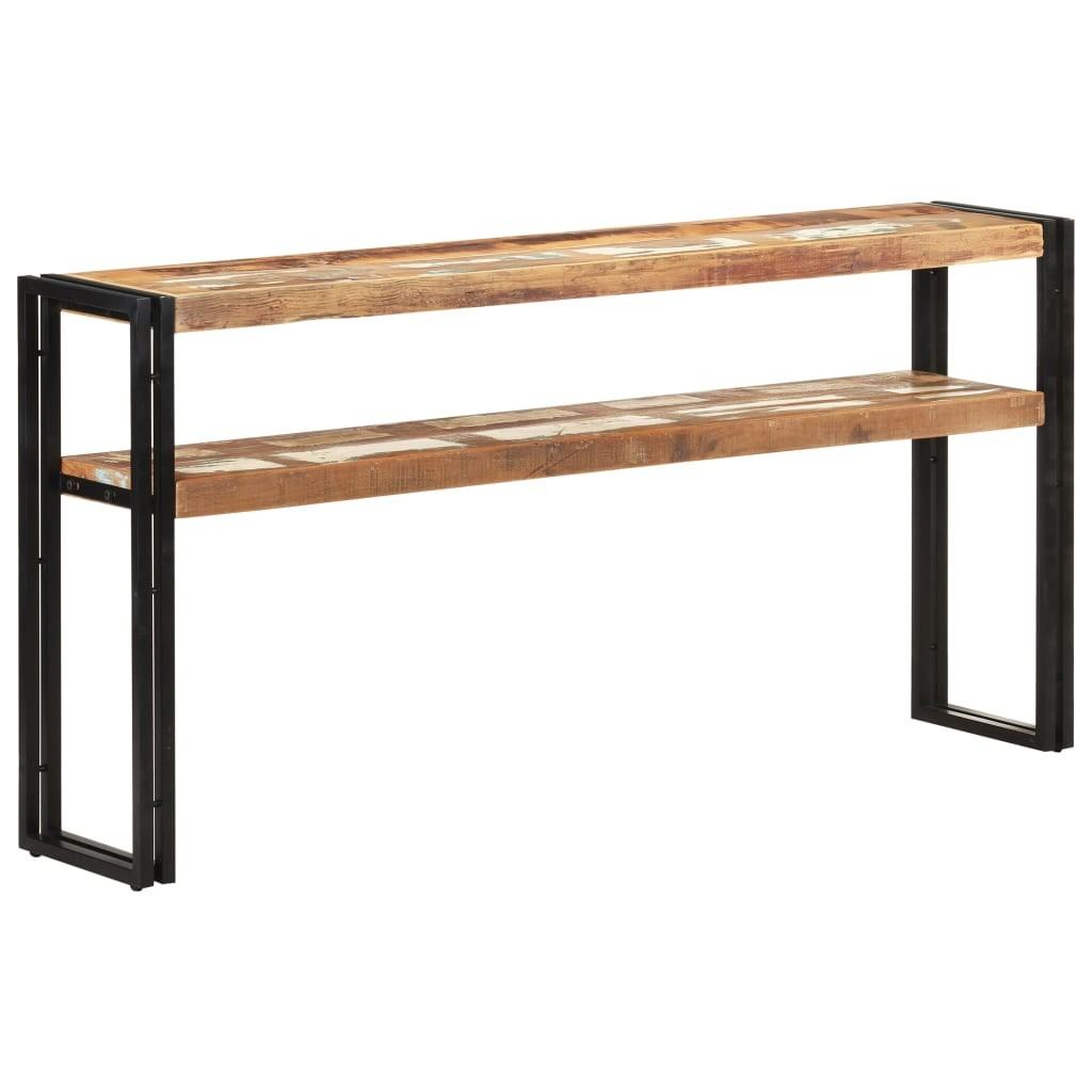 Konsolbord 150x30x75 cm massivt genbrugstræ