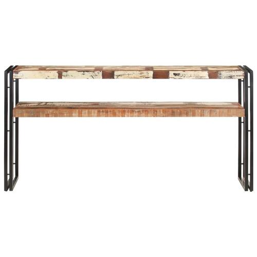 Konsolbord 150x30x75 cm massivt genbrugstræ