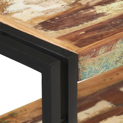 Konsolbord 150x30x75 cm massivt genbrugstræ