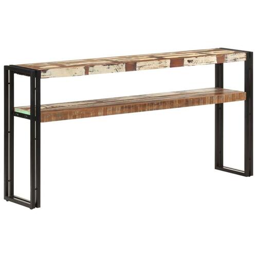 Konsolbord 150x30x75 cm massivt genbrugstræ