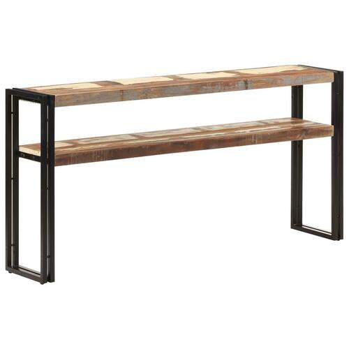 Konsolbord 150x30x75 cm massivt genbrugstræ