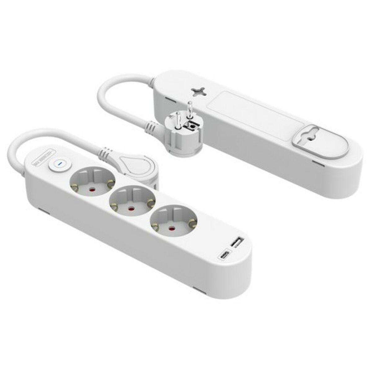 3-stiks bundkort med tænd/sluk-knap Silver Electronics 48643