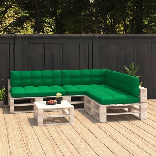 Hynder til pallesofa 7 stk. grøn