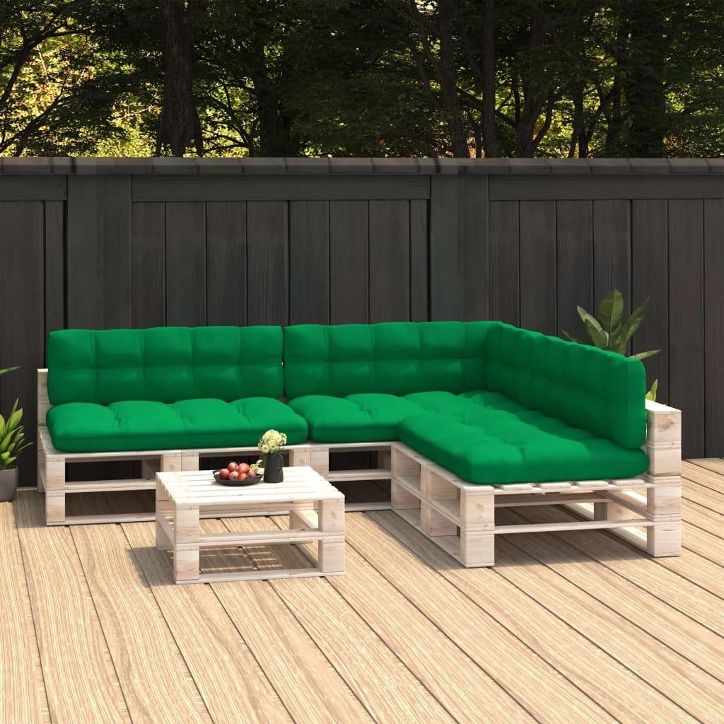 Hynder til pallesofa 7 stk. grøn