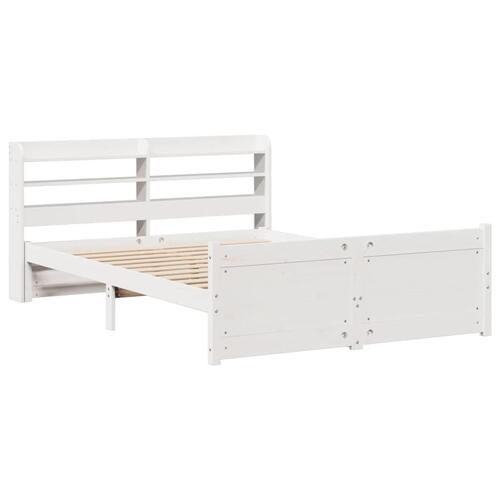 Sengeramme med hovedgærde uden madras Hvid 160x200 cm