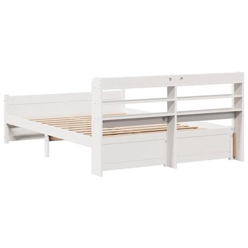 Sengeramme med hovedgærde uden madras Hvid 160x200 cm