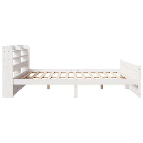 Sengeramme med hovedgærde uden madras Hvid 200x200 cm