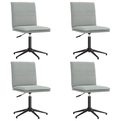 Spisebordsstole 4 stk. velour lysegrå