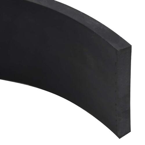 Gummikant til sneplov 180x10x1 cm sort