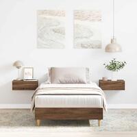Sengestel uden madras 90x200 cm konstrueret træ brunt eg