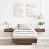Sengestel uden madras 75x190 cm konstrueret træ brunt eg