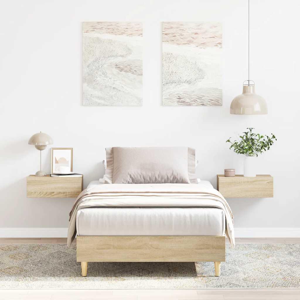 Sengestel Uden Madras Konstrueret Træ Antikt Træ - Sonoma-eg / 90 x 200 cm